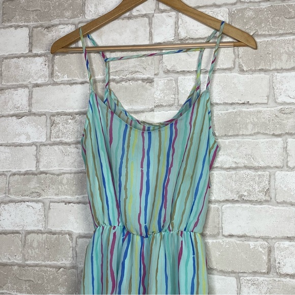 Anthropologie Pins & Needles Multicolored Open Back Hi-Low Sundress Size M - Picture 3 of 16